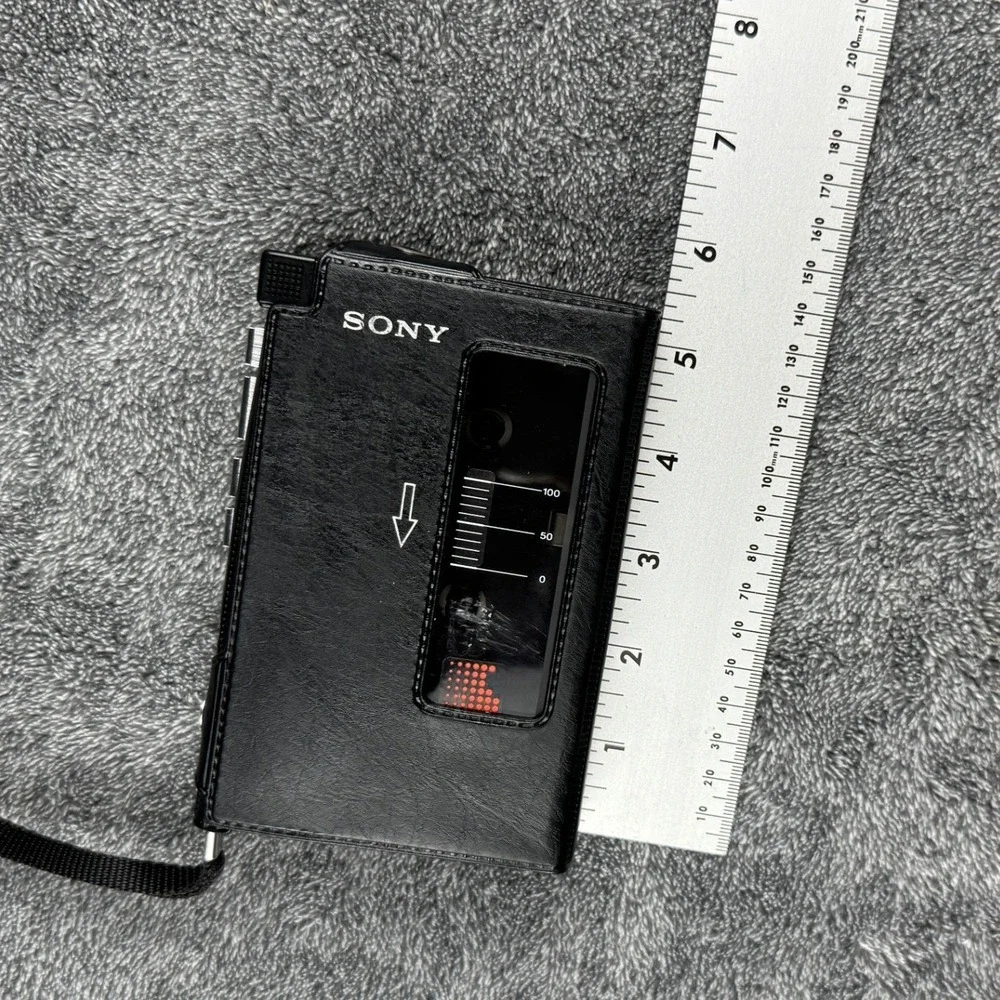 Sony TCS-430 Stereo Cassette-Corder Vintage Portable Tape Recorder Black Case